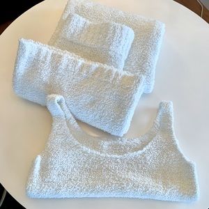 SKIMS Cozy Set: Cozy Knit Pant + Cozy Knit Tank (Bone)